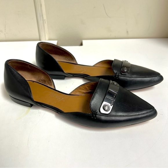 ARTURO CHIANG classics black matte leather flats womens size 7 - Picture 1 of 10